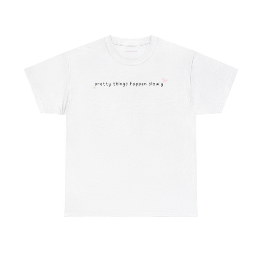 pretty things happen slowly baby tee