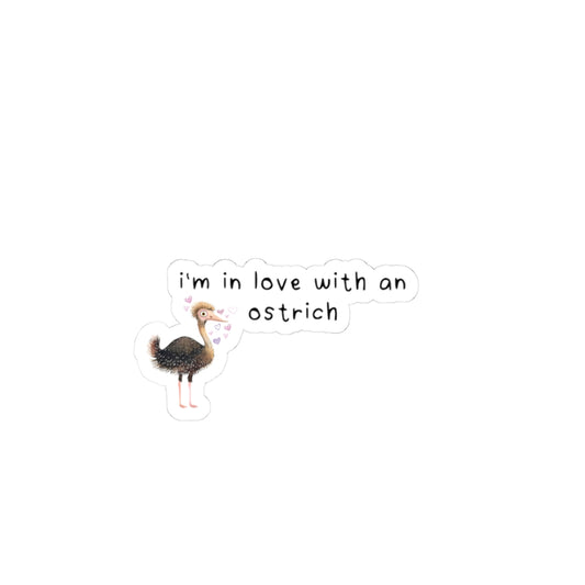 in love with an ostrich sticker