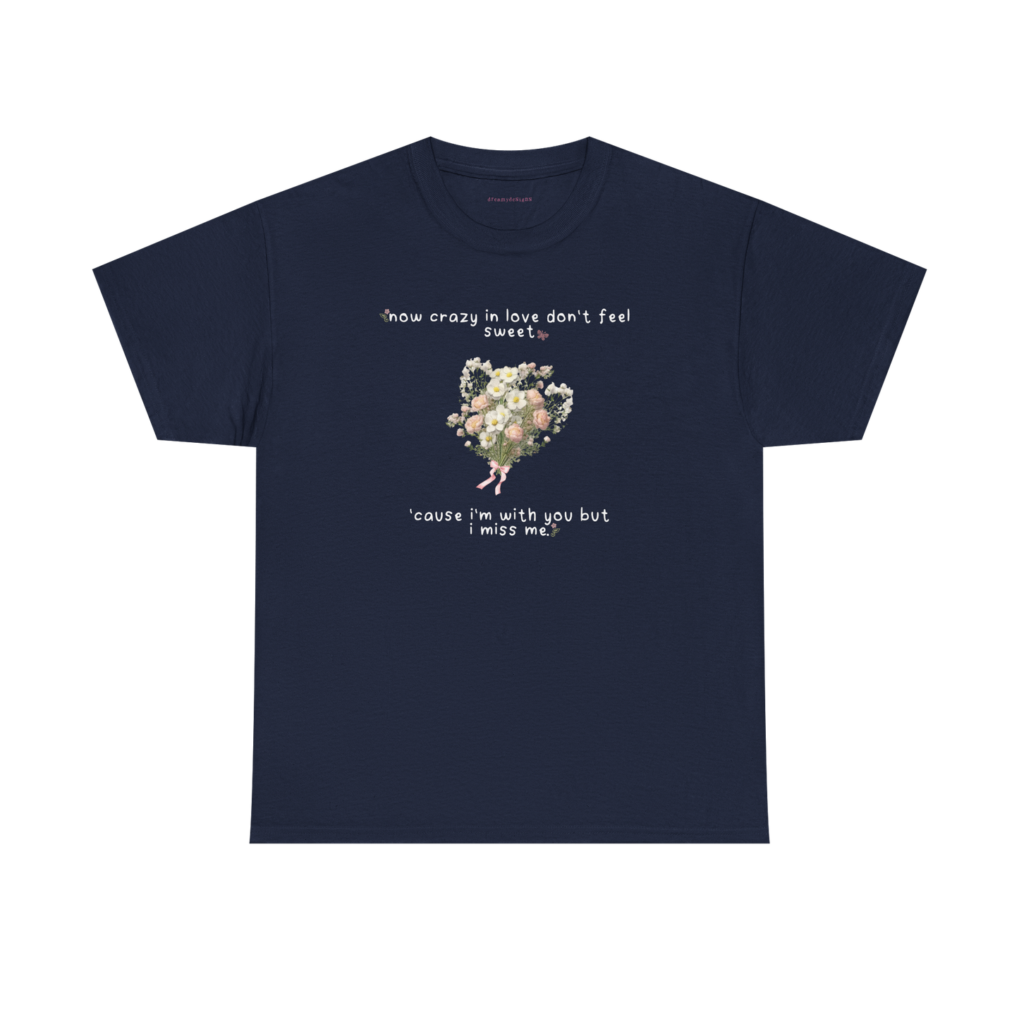 white flowers tee